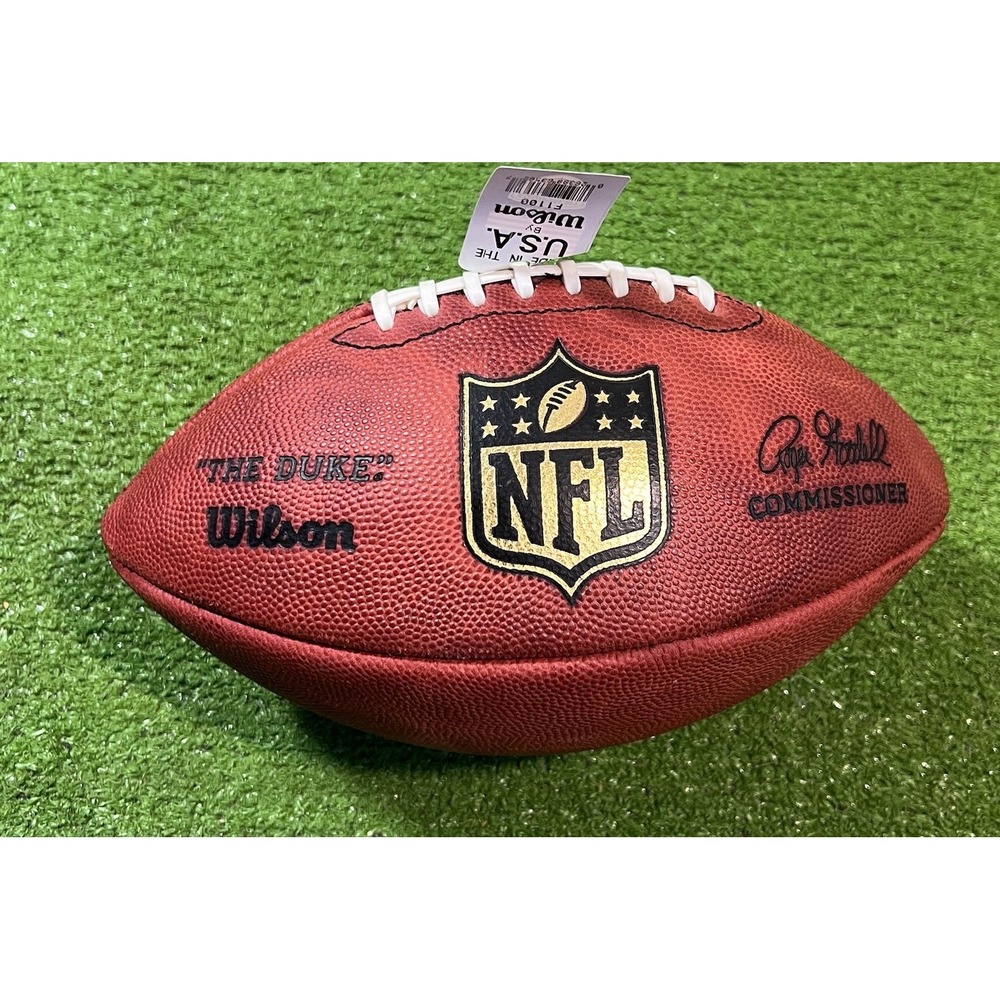 Vintage 2000s Authentic NFL Football "The Duke" Gold NFL Shield Leather USA Made
